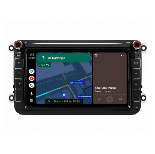 Navigatore per VW Seat e Skoda 8 pollici | Carplay | Androide | DAB+ | Bluetooth | Wi-Fi | AVN-R522