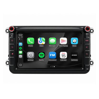 Navigatore per VW Seat e Skoda 8 pollici | Carplay | Androide | DAB+ | Bluetooth | Wi-Fi | AVN-R522