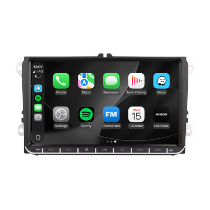 Navigatore per VW Seat e Skoda 9 pollici | Carplay | Androide | DAB+ | Bluetooth | Wi-Fi | AVN-R591