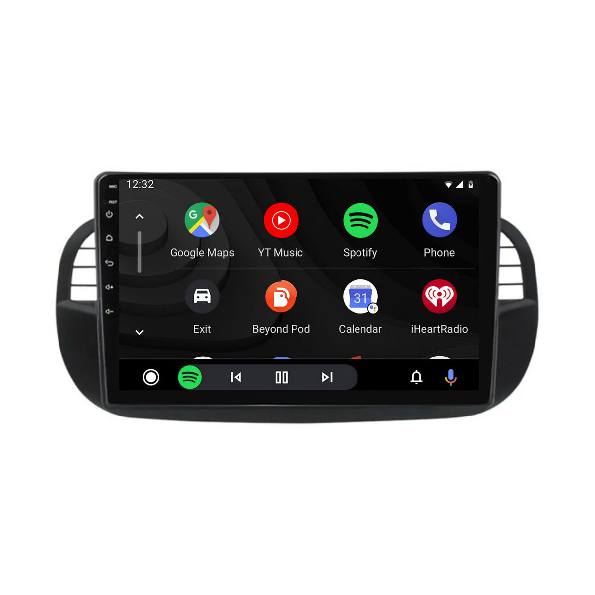 Navigazione per Fiat 500 | Tocco completo | Carplay | Android | Tampone | Bluetooth | Nero | XR4
