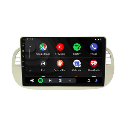 Navigatore per Fiat 500 | Full Touch | Carplay | Android | DAB | Bluetooth | Bianco | XR4