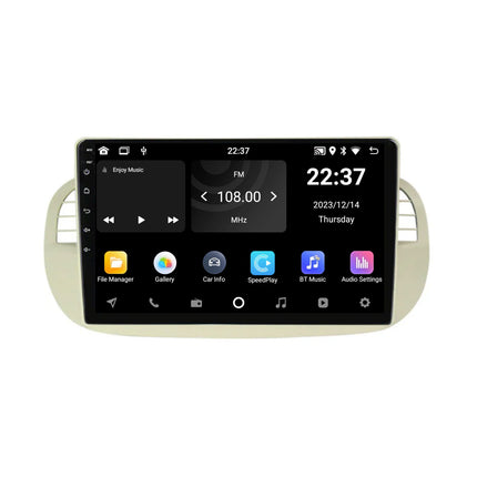 Navigatore per Fiat 500 | Full Touch | Carplay | Android | DAB | Bluetooth | Bianco | XR4