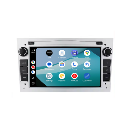 Navigatore per Opel Silver 7" | Carplay | Android | DAB+ | Bluetooth | 32GB