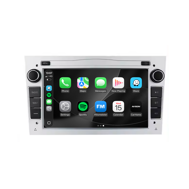 Navigatore per Opel Silver 7" | Carplay | Android | DAB+ | Bluetooth | 32GB
