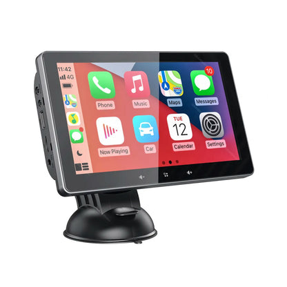 Sistema di navigazione portatile con CarPlay e Android Auto | 7 pollici | Bluetooth | Trasmettitore FM | AUX