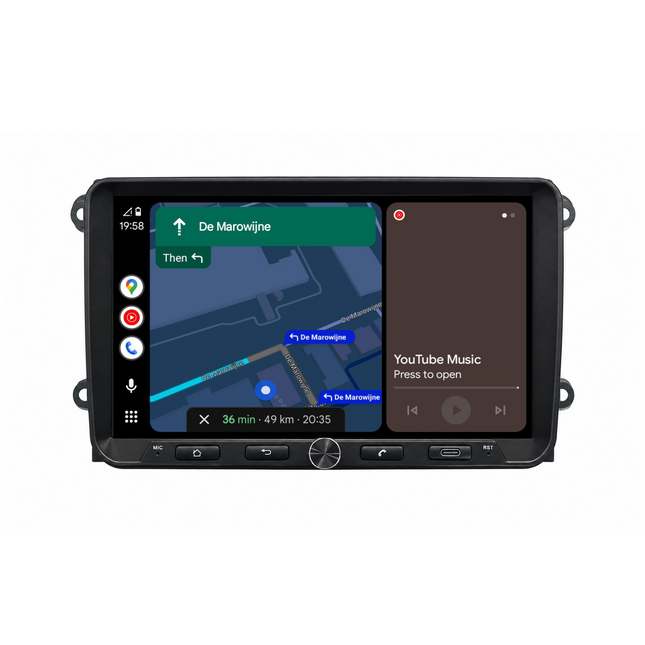 Autoradio navigatore QLED 9" per VW, Seat & Skoda - CarPlay wireless & Android Auto - AVN-R599