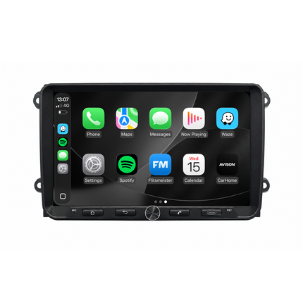 Autoradio navigatore QLED 9" per VW, Seat & Skoda - CarPlay wireless & Android Auto - AVN-R599