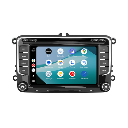 Navigatore per VW Seat e Skoda 7" | Carplay Wireless | Android Auto | DAB+ | 64 GB