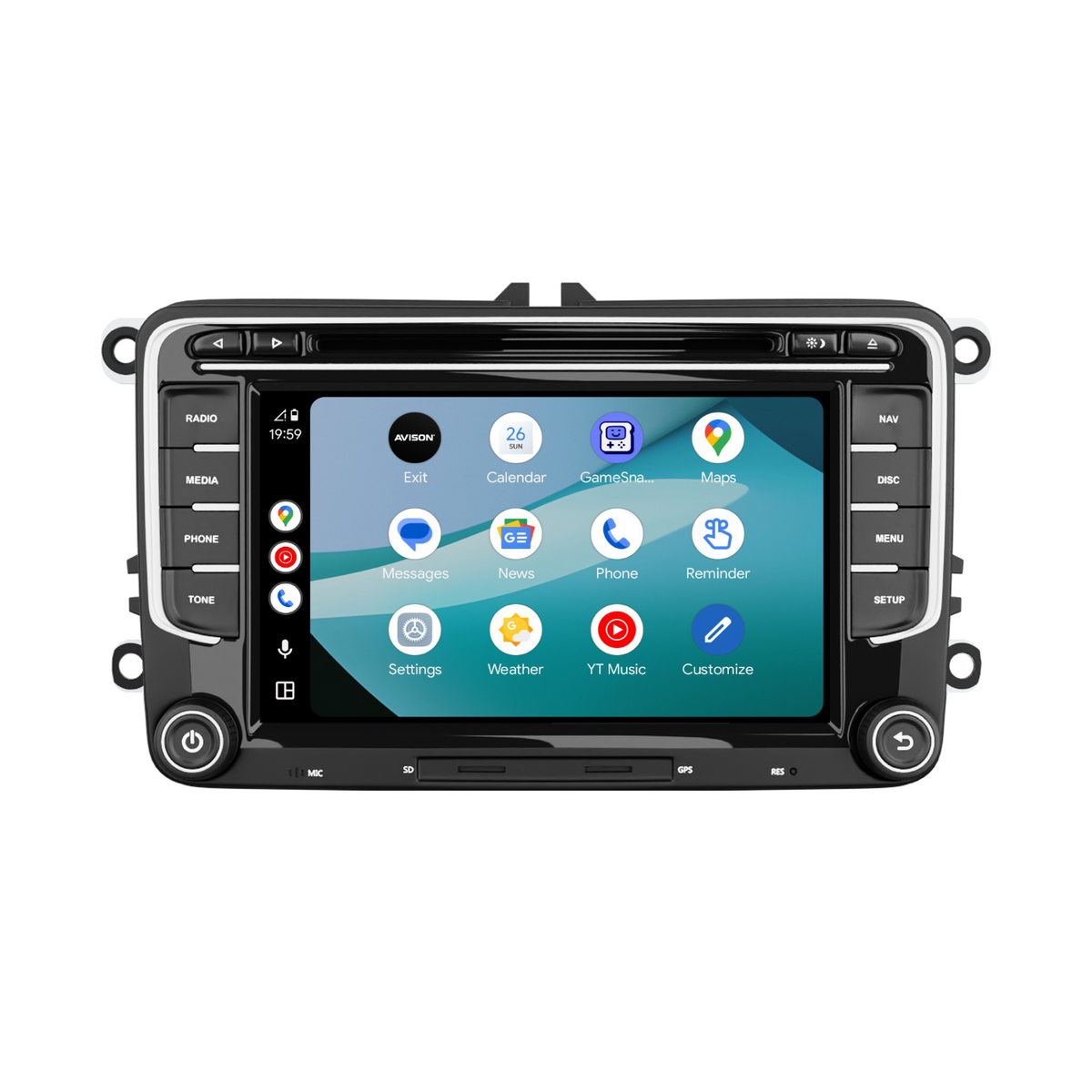 Navigatore per VW Seat e Skoda 7" | Carplay Wireless | Android Auto | DAB+ | 64 GB