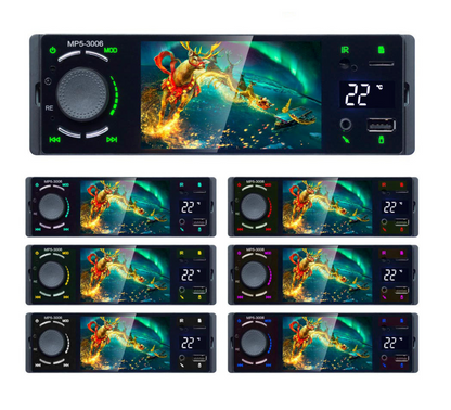 UNIVERSAL 1 Din Car Stereo con 4 "Screen | Bluetooth | FM | Aux | Camera