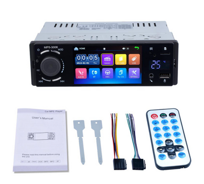 UNIVERSAL 1 Din Car Stereo con 4 "Screen | Bluetooth | FM | Aux | Camera