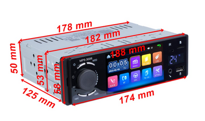 UNIVERSAL 1 Din Car Stereo con 4 "Screen | Bluetooth | FM | Aux | Camera