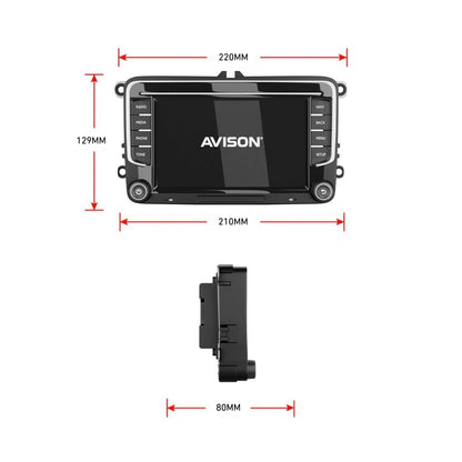 Autoradio Apple CarPlay & Android Auto per VW, Seat & Skoda - 7" QLED, DAB+, 64GB, GPS - AVN-R570