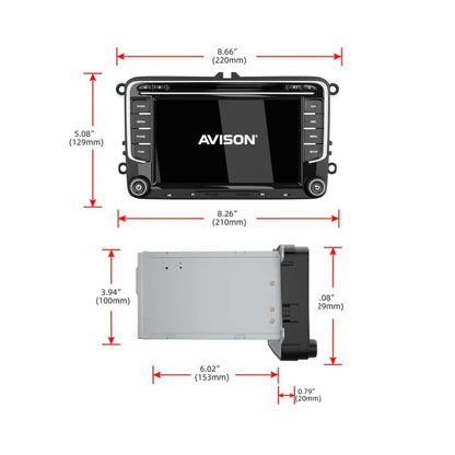Navigazione per VW Seat e Skoda 7" | Carplay | Android | WIFI | DAB+ | 128GB