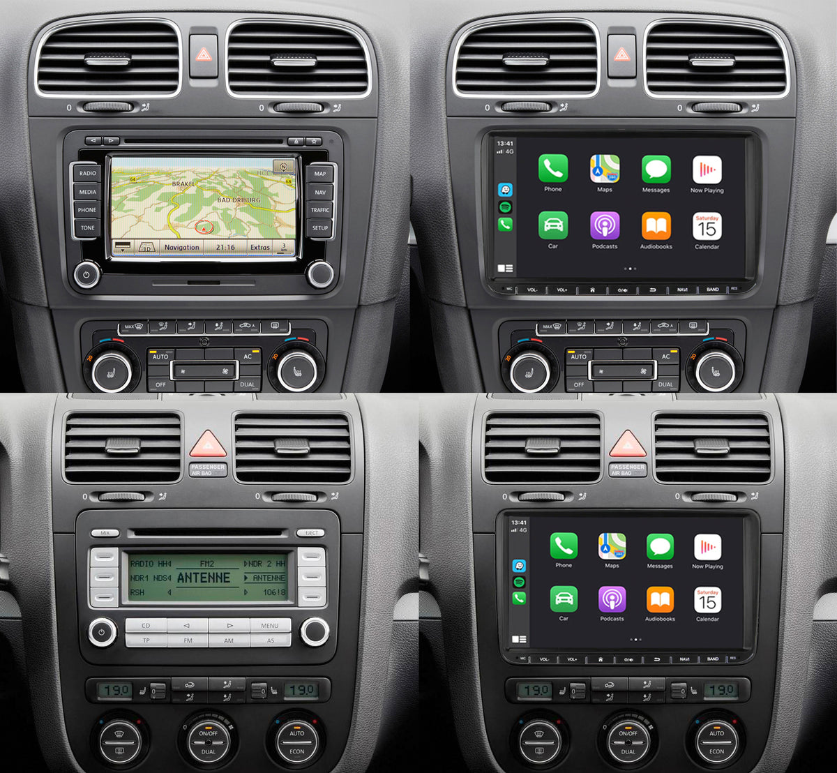 Navigatore per VW Seat e Skoda 9" | Carplay Wireless | Android Auto | DAB+ | Android | 64 GB