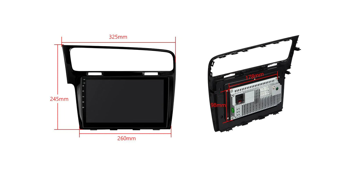 Navigatore per VW Golf 7 | Carplay | Android | DAB | Bluetooth | 64 GB | Nero